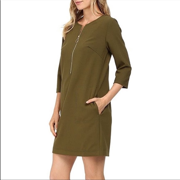 Trina Turk Dress size 6 Olive Green - Picture 2 of 5